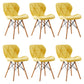 Home Contemporary Side Chair Wingback Upholstered Wood Dining Room Chair Ginger Set of 6 Clearhalo ' kitchen&dining_furn' 'Dining Chairs' 'Dining Tables & Seating' 'dining_chair' 'Furniture' 'furniture_dining_chair' 'Kitchen & Dining Furniture' 'kitchen' 3909449