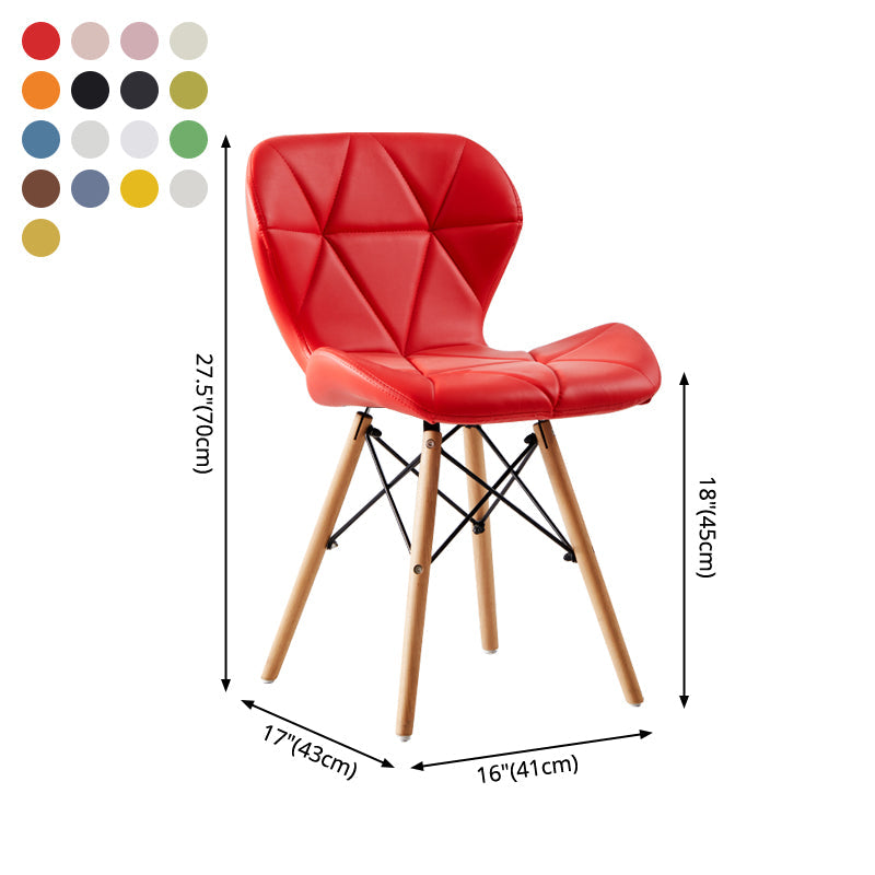 Home Contemporary Side Chair Wingback Upholstered Wood Dining Room Chair Clearhalo ' kitchen&dining_furn' 'Dining Chairs' 'Dining Tables & Seating' 'dining_chair' 'Furniture' 'furniture_dining_chair' 'Kitchen & Dining Furniture' 'kitchen' 3909450