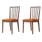 Modern Style Wooden Dining Chairs Slat Back Stacking Side Chair for Kitchen Orange 2 Piece Set Walnut Clearhalo ' kitchen&dining_furn' 'Dining Chairs' 'Dining Tables & Seating' 'dining_chair' 'furn' 'furn_dining_chair' 'Furniture' 'furniture_dining_chair' 'Kitchen & Dining Furniture' 'kitchen' 3909466
