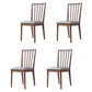 Modern Style Wooden Dining Chairs Slat Back Stacking Side Chair for Kitchen Grey 4 Piece Set Walnut Clearhalo ' kitchen&dining_furn' 'Dining Chairs' 'Dining Tables & Seating' 'dining_chair' 'furn' 'furn_dining_chair' 'Furniture' 'furniture_dining_chair' 'Kitchen & Dining Furniture' 'kitchen' 3909471
