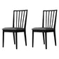 Modern Style Wooden Dining Chairs Slat Back Stacking Side Chair for Kitchen Dark Gray 2 Piece Set Black Clearhalo ' kitchen&dining_furn' 'Dining Chairs' 'Dining Tables & Seating' 'dining_chair' 'furn' 'furn_dining_chair' 'Furniture' 'furniture_dining_chair' 'Kitchen & Dining Furniture' 'kitchen' 3909473