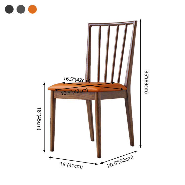 Modern Style Wooden Dining Chairs Slat Back Stacking Side Chair for Kitchen Clearhalo ' kitchen&dining_furn' 'Dining Chairs' 'Dining Tables & Seating' 'dining_chair' 'furn' 'furn_dining_chair' 'Furniture' 'furniture_dining_chair' 'Kitchen & Dining Furniture' 'kitchen' 3909478
