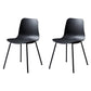 Contemporary Metal Dining Room Chairs Plastic Dining Armless Chair for Restaurant Use Black 2 Piece Set Clearhalo ' kitchen&dining_furn' 'Dining Chairs' 'Dining Tables & Seating' 'dining_chair' 'furn' 'furn_dining_chair' 'Furniture' 'furniture_dining_chair' 'Kitchen & Dining Furniture' 'kitchen' 3909481