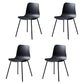 Contemporary Metal Dining Room Chairs Plastic Dining Armless Chair for Restaurant Use Black 4 Piece Set Clearhalo ' kitchen&dining_furn' 'Dining Chairs' 'Dining Tables & Seating' 'dining_chair' 'furn' 'furn_dining_chair' 'Furniture' 'furniture_dining_chair' 'Kitchen & Dining Furniture' 'kitchen' 3909484