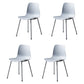Contemporary Metal Dining Room Chairs Plastic Dining Armless Chair for Restaurant Use Grey 4 Piece Set Clearhalo ' kitchen&dining_furn' 'Dining Chairs' 'Dining Tables & Seating' 'dining_chair' 'furn' 'furn_dining_chair' 'Furniture' 'furniture_dining_chair' 'Kitchen & Dining Furniture' 'kitchen' 3909489