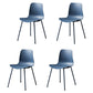 Contemporary Metal Dining Room Chairs Plastic Dining Armless Chair for Restaurant Use Blue 4 Piece Set Clearhalo ' kitchen&dining_furn' 'Dining Chairs' 'Dining Tables & Seating' 'dining_chair' 'furn' 'furn_dining_chair' 'Furniture' 'furniture_dining_chair' 'Kitchen & Dining Furniture' 'kitchen' 3909510