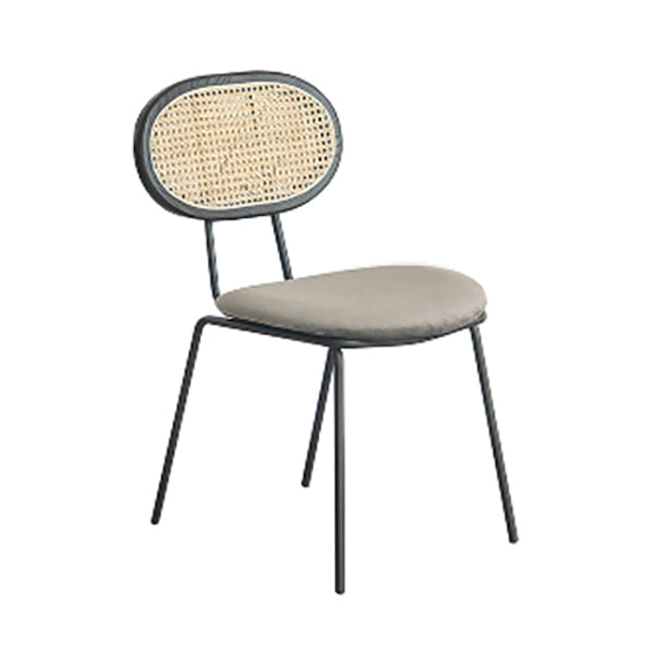 Contemporary Style Metal Chairs Set Kitchen Open Back Dining Side Chair Light Gray 1 Piece Clearhalo ' kitchen&dining_furn' 'Dining Chairs' 'Dining Tables & Seating' 'dining_chair' 'furn' 'furn_dining_chair' 'Furniture' 'furniture_dining_chair' 'Kitchen & Dining Furniture' 'kitchen' 3909516