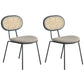 Contemporary Style Metal Chairs Set Kitchen Open Back Dining Side Chair Light Gray 2 Piece Set Clearhalo ' kitchen&dining_furn' 'Dining Chairs' 'Dining Tables & Seating' 'dining_chair' 'furn' 'furn_dining_chair' 'Furniture' 'furniture_dining_chair' 'Kitchen & Dining Furniture' 'kitchen' 3909517