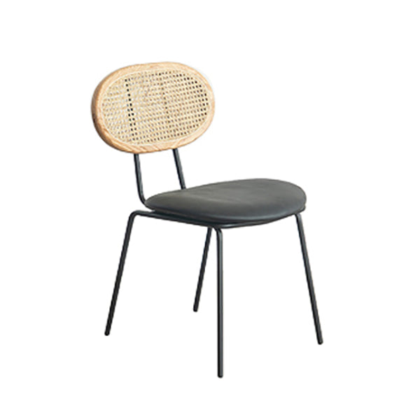 Contemporary Style Metal Chairs Set Kitchen Open Back Dining Side Chair Black 1 Piece Clearhalo ' kitchen&dining_furn' 'Dining Chairs' 'Dining Tables & Seating' 'dining_chair' 'furn' 'furn_dining_chair' 'Furniture' 'furniture_dining_chair' 'Kitchen & Dining Furniture' 'kitchen' 3909522