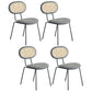 Contemporary Style Metal Chairs Set Kitchen Open Back Dining Side Chair Cream Gray 4 Piece Set Clearhalo ' kitchen&dining_furn' 'Dining Chairs' 'Dining Tables & Seating' 'dining_chair' 'furn' 'furn_dining_chair' 'Furniture' 'furniture_dining_chair' 'Kitchen & Dining Furniture' 'kitchen' 3909529