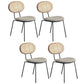 Contemporary Style Metal Chairs Set Kitchen Open Back Dining Side Chair Grey 4 Piece Set Clearhalo ' kitchen&dining_furn' 'Dining Chairs' 'Dining Tables & Seating' 'dining_chair' 'furn' 'furn_dining_chair' 'Furniture' 'furniture_dining_chair' 'Kitchen & Dining Furniture' 'kitchen' 3909532
