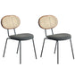 Contemporary Style Metal Chairs Set Kitchen Open Back Dining Side Chair Matte Black 2 Piece Set Clearhalo ' kitchen&dining_furn' 'Dining Chairs' 'Dining Tables & Seating' 'dining_chair' 'furn' 'furn_dining_chair' 'Furniture' 'furniture_dining_chair' 'Kitchen & Dining Furniture' 'kitchen' 3909534