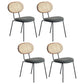 Contemporary Style Metal Chairs Set Kitchen Open Back Dining Side Chair Matte Black 4 Piece Set Clearhalo ' kitchen&dining_furn' 'Dining Chairs' 'Dining Tables & Seating' 'dining_chair' 'furn' 'furn_dining_chair' 'Furniture' 'furniture_dining_chair' 'Kitchen & Dining Furniture' 'kitchen' 3909535