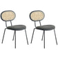 Contemporary Style Metal Chairs Set Kitchen Open Back Dining Side Chair Gray Black 2 Piece Set Clearhalo ' kitchen&dining_furn' 'Dining Chairs' 'Dining Tables & Seating' 'dining_chair' 'furn' 'furn_dining_chair' 'Furniture' 'furniture_dining_chair' 'Kitchen & Dining Furniture' 'kitchen' 3909540