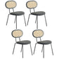 Contemporary Style Metal Chairs Set Kitchen Open Back Dining Side Chair Gray Black 4 Piece Set Clearhalo ' kitchen&dining_furn' 'Dining Chairs' 'Dining Tables & Seating' 'dining_chair' 'furn' 'furn_dining_chair' 'Furniture' 'furniture_dining_chair' 'Kitchen & Dining Furniture' 'kitchen' 3909541