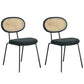 Contemporary Style Metal Chairs Set Kitchen Open Back Dining Side Chair Textured Black 2 Piece Set Clearhalo ' kitchen&dining_furn' 'Dining Chairs' 'Dining Tables & Seating' 'dining_chair' 'furn' 'furn_dining_chair' 'Furniture' 'furniture_dining_chair' 'Kitchen & Dining Furniture' 'kitchen' 3909546