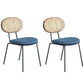 Contemporary Style Metal Chairs Set Kitchen Open Back Dining Side Chair Blue 2 Piece Set Clearhalo ' kitchen&dining_furn' 'Dining Chairs' 'Dining Tables & Seating' 'dining_chair' 'furn' 'furn_dining_chair' 'Furniture' 'furniture_dining_chair' 'Kitchen & Dining Furniture' 'kitchen' 3909549