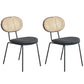 Contemporary Style Metal Chairs Set Kitchen Open Back Dining Side Chair Gloss Black 2 Piece Set Clearhalo ' kitchen&dining_furn' 'Dining Chairs' 'Dining Tables & Seating' 'dining_chair' 'furn' 'furn_dining_chair' 'Furniture' 'furniture_dining_chair' 'Kitchen & Dining Furniture' 'kitchen' 3909552