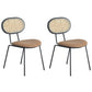 Contemporary Style Metal Chairs Set Kitchen Open Back Dining Side Chair Light Brown 2 Piece Set Clearhalo ' kitchen&dining_furn' 'Dining Chairs' 'Dining Tables & Seating' 'dining_chair' 'furn' 'furn_dining_chair' 'Furniture' 'furniture_dining_chair' 'Kitchen & Dining Furniture' 'kitchen' 3909558
