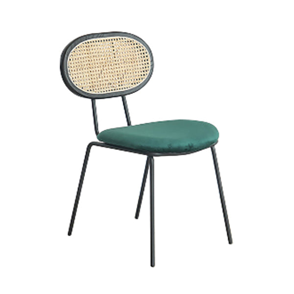 Contemporary Style Metal Chairs Set Kitchen Open Back Dining Side Chair Green 1 Piece Clearhalo ' kitchen&dining_furn' 'Dining Chairs' 'Dining Tables & Seating' 'dining_chair' 'furn' 'furn_dining_chair' 'Furniture' 'furniture_dining_chair' 'Kitchen & Dining Furniture' 'kitchen' 3909560