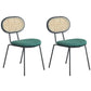 Contemporary Style Metal Chairs Set Kitchen Open Back Dining Side Chair Green 2 Piece Set Clearhalo ' kitchen&dining_furn' 'Dining Chairs' 'Dining Tables & Seating' 'dining_chair' 'furn' 'furn_dining_chair' 'Furniture' 'furniture_dining_chair' 'Kitchen & Dining Furniture' 'kitchen' 3909561