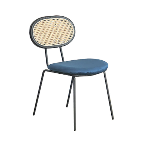 Contemporary Style Metal Chairs Set Kitchen Open Back Dining Side Chair Light Blue 1 Piece Clearhalo ' kitchen&dining_furn' 'Dining Chairs' 'Dining Tables & Seating' 'dining_chair' 'furn' 'furn_dining_chair' 'Furniture' 'furniture_dining_chair' 'Kitchen & Dining Furniture' 'kitchen' 3909563