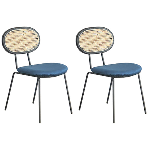 Contemporary Style Metal Chairs Set Kitchen Open Back Dining Side Chair Light Blue 2 Piece Set Clearhalo ' kitchen&dining_furn' 'Dining Chairs' 'Dining Tables & Seating' 'dining_chair' 'furn' 'furn_dining_chair' 'Furniture' 'furniture_dining_chair' 'Kitchen & Dining Furniture' 'kitchen' 3909564