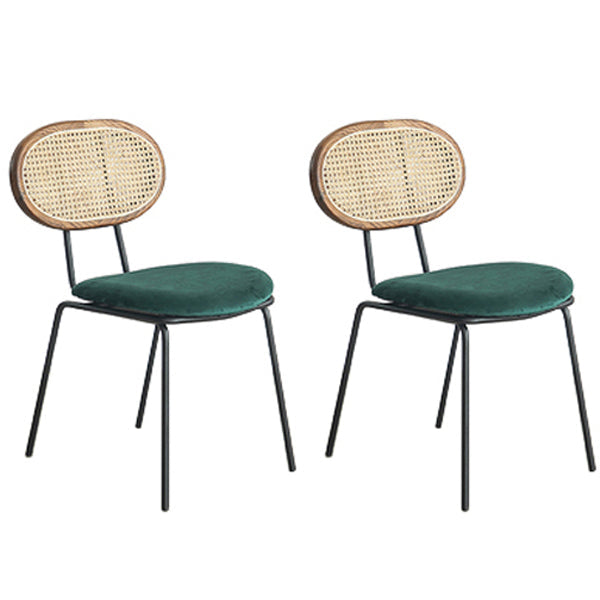 Contemporary Style Metal Chairs Set Kitchen Open Back Dining Side Chair Turquoise 2 Piece Set Clearhalo ' kitchen&dining_furn' 'Dining Chairs' 'Dining Tables & Seating' 'dining_chair' 'furn' 'furn_dining_chair' 'Furniture' 'furniture_dining_chair' 'Kitchen & Dining Furniture' 'kitchen' 3909567