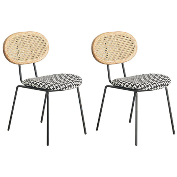 Contemporary Style Metal Chairs Set Kitchen Open Back Dining Side Chair White 2 Piece Set Clearhalo ' kitchen&dining_furn' 'Dining Chairs' 'Dining Tables & Seating' 'dining_chair' 'furn' 'furn_dining_chair' 'Furniture' 'furniture_dining_chair' 'Kitchen & Dining Furniture' 'kitchen' 3909573