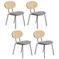 Contemporary Style Metal Chairs Set Kitchen Open Back Dining Side Chair White 4 Piece Set Clearhalo ' kitchen&dining_furn' 'Dining Chairs' 'Dining Tables & Seating' 'dining_chair' 'furn' 'furn_dining_chair' 'Furniture' 'furniture_dining_chair' 'Kitchen & Dining Furniture' 'kitchen' 3909574