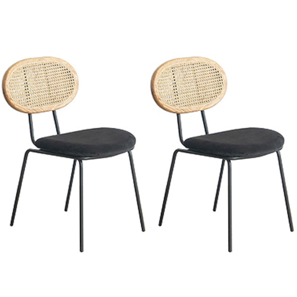 Contemporary Style Metal Chairs Set Kitchen Open Back Dining Side Chair Ink 2 Piece Set Clearhalo ' kitchen&dining_furn' 'Dining Chairs' 'Dining Tables & Seating' 'dining_chair' 'furn' 'furn_dining_chair' 'Furniture' 'furniture_dining_chair' 'Kitchen & Dining Furniture' 'kitchen' 3909576