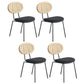 Contemporary Style Metal Chairs Set Kitchen Open Back Dining Side Chair Ink 4 Piece Set Clearhalo ' kitchen&dining_furn' 'Dining Chairs' 'Dining Tables & Seating' 'dining_chair' 'furn' 'furn_dining_chair' 'Furniture' 'furniture_dining_chair' 'Kitchen & Dining Furniture' 'kitchen' 3909577