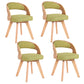 Modern Style Wooden Dining Chairs Open Back Dining Side Chair for Kitchen Green 4 Piece Set Clearhalo ' kitchen&dining_furn' 'Dining Chairs' 'Dining Tables & Seating' 'dining_chair' 'furn' 'furn_dining_chair' 'Furniture' 'furniture_dining_chair' 'Kitchen & Dining Furniture' 'kitchen' 3909580