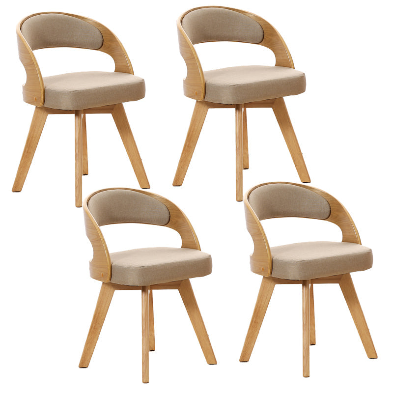 Modern Style Wooden Dining Chairs Open Back Dining Side Chair for Kitchen Beige 4 Piece Set Clearhalo ' kitchen&dining_furn' 'Dining Chairs' 'Dining Tables & Seating' 'dining_chair' 'furn' 'furn_dining_chair' 'Furniture' 'furniture_dining_chair' 'Kitchen & Dining Furniture' 'kitchen' 3909591