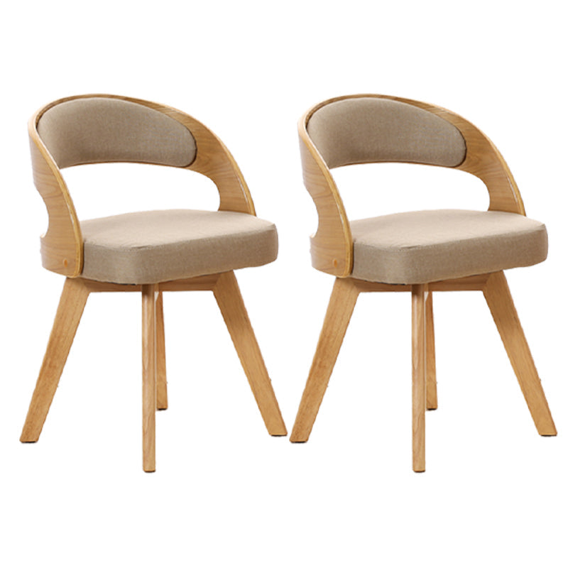 Modern Style Wooden Dining Chairs Open Back Dining Side Chair for Kitchen Beige 2 Piece Set Clearhalo ' kitchen&dining_furn' 'Dining Chairs' 'Dining Tables & Seating' 'dining_chair' 'furn' 'furn_dining_chair' 'Furniture' 'furniture_dining_chair' 'Kitchen & Dining Furniture' 'kitchen' 3909596