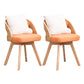 Modern Style Wooden Dining Chairs Open Back Dining Side Chair for Kitchen Orange 2 Piece Set Clearhalo ' kitchen&dining_furn' 'Dining Chairs' 'Dining Tables & Seating' 'dining_chair' 'furn' 'furn_dining_chair' 'Furniture' 'furniture_dining_chair' 'Kitchen & Dining Furniture' 'kitchen' 3909602