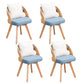 Modern Style Wooden Dining Chairs Open Back Dining Side Chair for Kitchen Blue 4 Piece Set Clearhalo ' kitchen&dining_furn' 'Dining Chairs' 'Dining Tables & Seating' 'dining_chair' 'furn' 'furn_dining_chair' 'Furniture' 'furniture_dining_chair' 'Kitchen & Dining Furniture' 'kitchen' 3909603