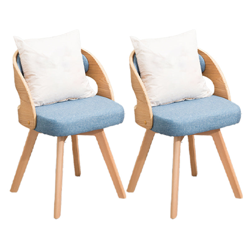 Modern Style Wooden Dining Chairs Open Back Dining Side Chair for Kitchen Blue 2 Piece Set Clearhalo ' kitchen&dining_furn' 'Dining Chairs' 'Dining Tables & Seating' 'dining_chair' 'furn' 'furn_dining_chair' 'Furniture' 'furniture_dining_chair' 'Kitchen & Dining Furniture' 'kitchen' 3909607
