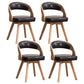 Modern Style Wooden Dining Chairs Open Back Dining Side Chair for Kitchen Black 4 Piece Set Clearhalo ' kitchen&dining_furn' 'Dining Chairs' 'Dining Tables & Seating' 'dining_chair' 'furn' 'furn_dining_chair' 'Furniture' 'furniture_dining_chair' 'Kitchen & Dining Furniture' 'kitchen' 3909608