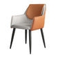 Scandinavian Home Arm Chair Solid Back Metal Upholstered Dining Room Chair Light Brown 1 Piece Clearhalo ' kitchen&dining_furn' 'Dining Chairs' 'Dining Tables & Seating' 'dining_chair' 'furn' 'furn_dining_chair' 'Furniture' 'furniture_dining_chair' 'Kitchen & Dining Furniture' 'kitchen' 3909618