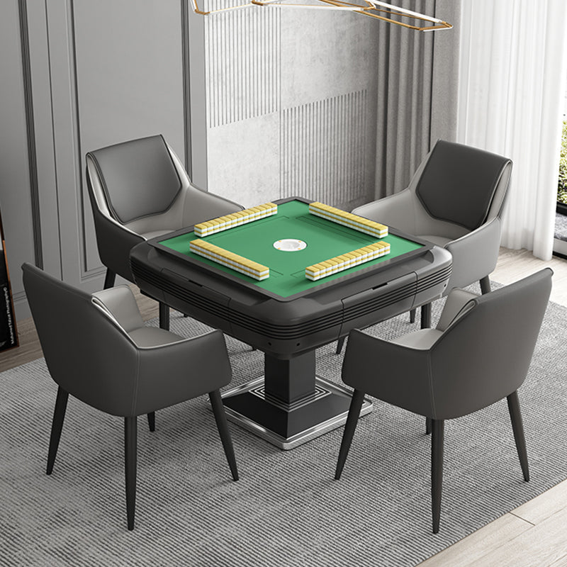 Scandinavian Home Arm Chair Solid Back Metal Upholstered Dining Room Chair Clearhalo ' kitchen&dining_furn' 'Dining Chairs' 'Dining Tables & Seating' 'dining_chair' 'furn' 'furn_dining_chair' 'Furniture' 'furniture_dining_chair' 'Kitchen & Dining Furniture' 'kitchen' 3909635