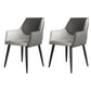 Scandinavian Home Arm Chair Solid Back Metal Upholstered Dining Room Chair Dark Gray 2 Piece Set Clearhalo ' kitchen&dining_furn' 'Dining Chairs' 'Dining Tables & Seating' 'dining_chair' 'furn' 'furn_dining_chair' 'Furniture' 'furniture_dining_chair' 'Kitchen & Dining Furniture' 'kitchen' 3909643
