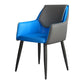 Scandinavian Home Arm Chair Solid Back Metal Upholstered Dining Room Chair Blue 1 Piece Clearhalo ' kitchen&dining_furn' 'Dining Chairs' 'Dining Tables & Seating' 'dining_chair' 'furn' 'furn_dining_chair' 'Furniture' 'furniture_dining_chair' 'Kitchen & Dining Furniture' 'kitchen' 3909648
