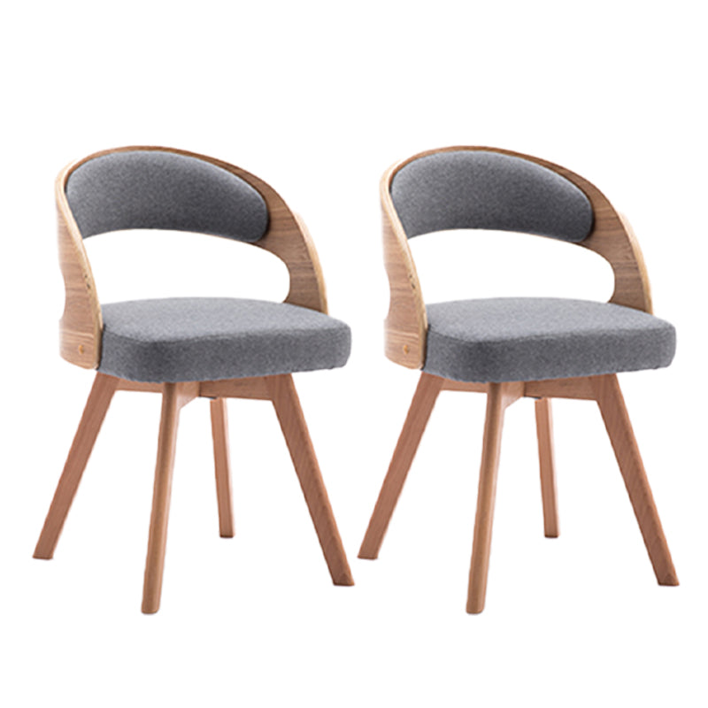 Modern Style Wooden Dining Chair Open Back Dining Side Chairs for Kitchen Grey 2 Piece Set Clearhalo ' kitchen&dining_furn' 'Dining Chairs' 'Dining Tables & Seating' 'dining_chair' 'furn' 'furn_dining_chair' 'Furniture' 'furniture_dining_chair' 'Kitchen & Dining Furniture' 'kitchen' 3909656