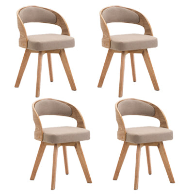 Modern Style Wooden Dining Chair Open Back Dining Side Chairs for Kitchen Beige 4 Piece Set Clearhalo ' kitchen&dining_furn' 'Dining Chairs' 'Dining Tables & Seating' 'dining_chair' 'furn' 'furn_dining_chair' 'Furniture' 'furniture_dining_chair' 'Kitchen & Dining Furniture' 'kitchen' 3909657