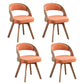 Modern Style Wooden Dining Chair Open Back Dining Side Chairs for Kitchen Orange 4 Piece Set Clearhalo ' kitchen&dining_furn' 'Dining Chairs' 'Dining Tables & Seating' 'dining_chair' 'furn' 'furn_dining_chair' 'Furniture' 'furniture_dining_chair' 'Kitchen & Dining Furniture' 'kitchen' 3909663