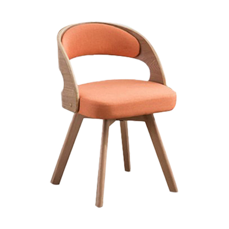 Modern Style Wooden Dining Chair Open Back Dining Side Chairs for Kitchen Orange 1 Piece Clearhalo ' kitchen&dining_furn' 'Dining Chairs' 'Dining Tables & Seating' 'dining_chair' 'furn' 'furn_dining_chair' 'Furniture' 'furniture_dining_chair' 'Kitchen & Dining Furniture' 'kitchen' 3909666
