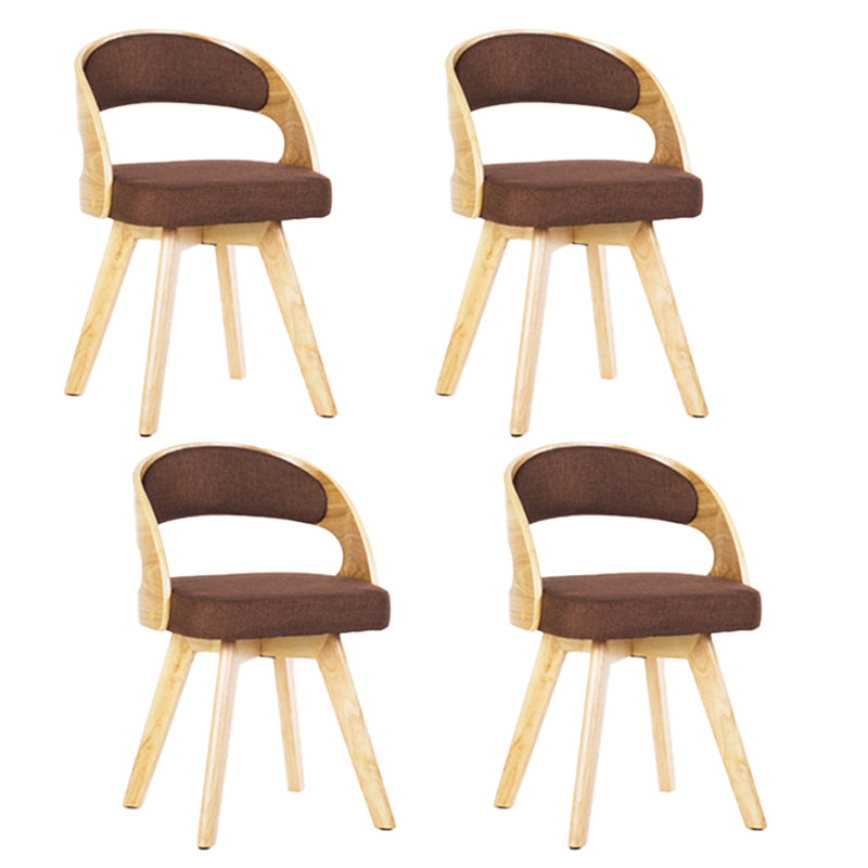 Modern Style Wooden Dining Chair Open Back Dining Side Chairs for Kitchen Coffee 4 Piece Set Clearhalo ' kitchen&dining_furn' 'Dining Chairs' 'Dining Tables & Seating' 'dining_chair' 'furn' 'furn_dining_chair' 'Furniture' 'furniture_dining_chair' 'Kitchen & Dining Furniture' 'kitchen' 3909679