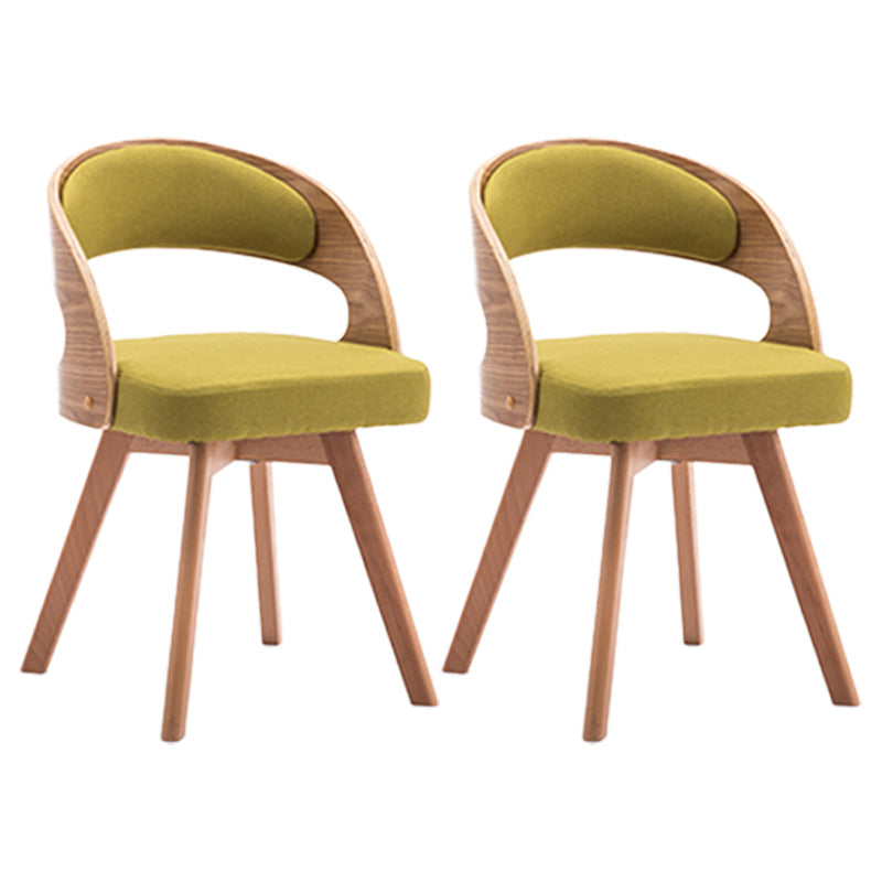 Modern Style Wooden Dining Chair Open Back Dining Side Chairs for Kitchen Green 2 Piece Set Clearhalo ' kitchen&dining_furn' 'Dining Chairs' 'Dining Tables & Seating' 'dining_chair' 'furn' 'furn_dining_chair' 'Furniture' 'furniture_dining_chair' 'Kitchen & Dining Furniture' 'kitchen' 3909684