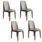 Scandinavian Style Wood Dining Chair Armless Solid Back Dining Chair Light Gray 4 Piece Set Brown Clearhalo ' kitchen&dining_furn' 'Dining Chairs' 'Dining Tables & Seating' 'dining_chair' 'furn' 'furn_dining_chair' 'Furniture' 'furniture_dining_chair' 'Kitchen & Dining Furniture' 'kitchen' 3909687